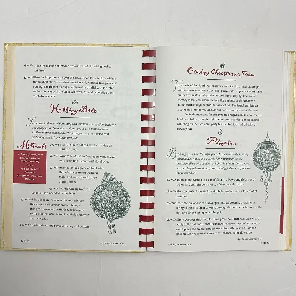 1995 Homemade Christmas Cookbook Recipes Gifts Decorations Marine Toys for Tots